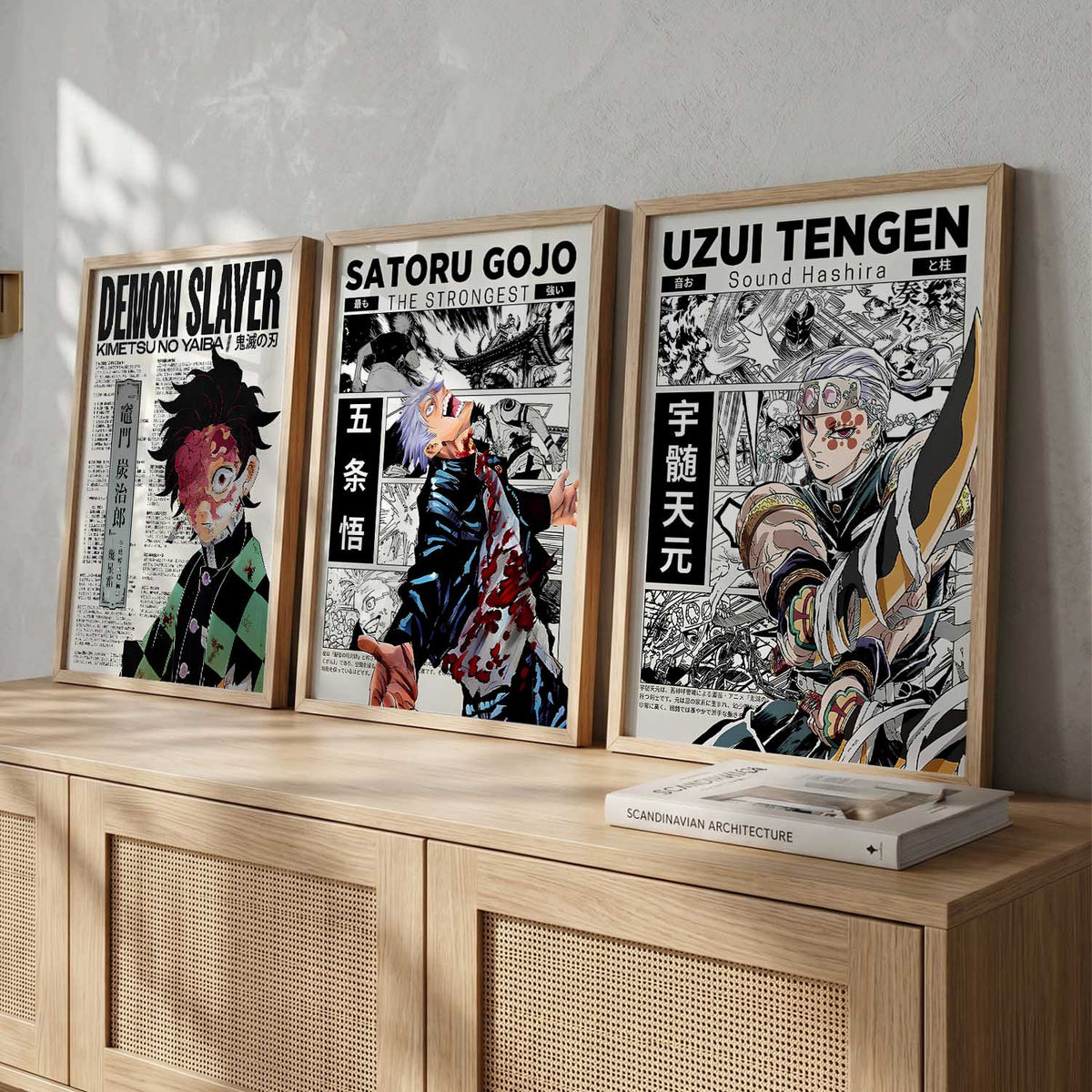 Anime Manga Hero Trio Digital Artwork