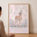 Graceful Gazelle in Pastel Meadow Digital Art