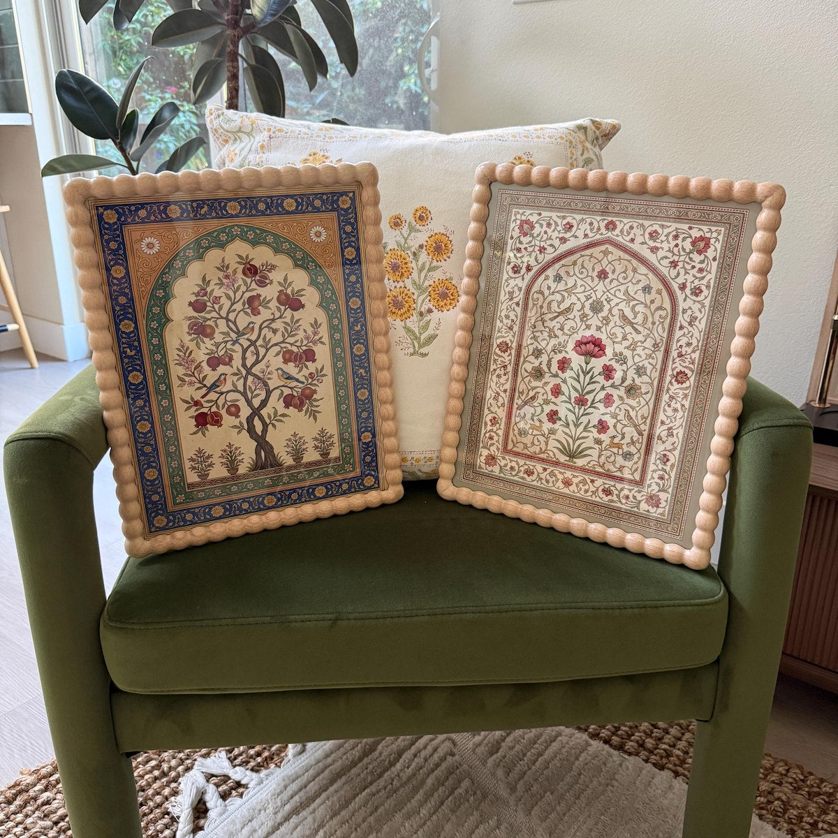 Traditional Persian Miniature Floral and Pomegranate Digital Art Bundle