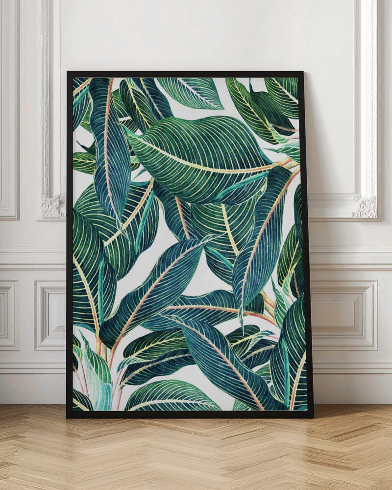 Botanical Jungle Leaves Digital Artwork