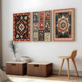 Bohemian Botanical Tapestry Triptych Digital Art