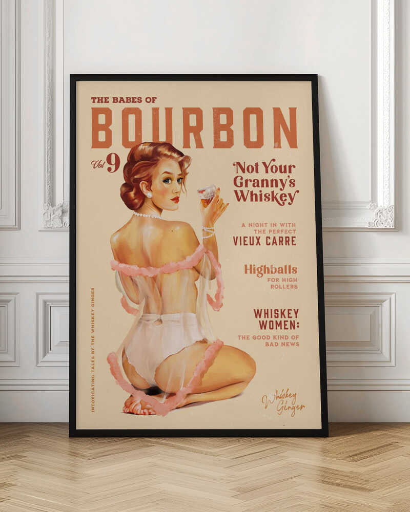 The Babes of Bourbon Vintage Magazine Cover Digital Art