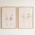Graceful Ballerinas Watercolor Digital Art Set