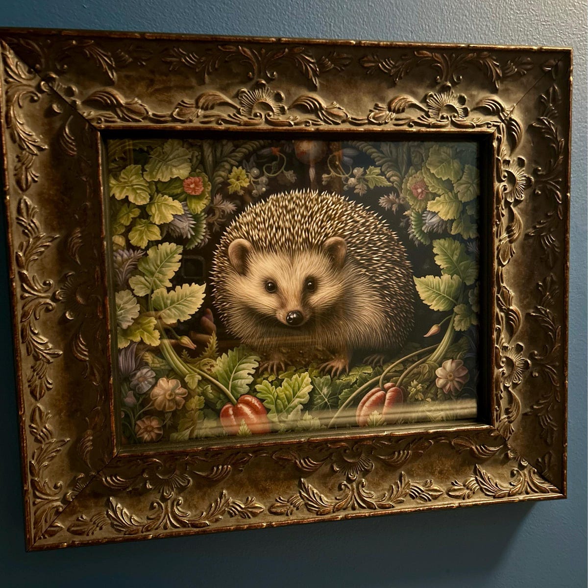 Enchanted Woodland Hedgehog Digital Artwork