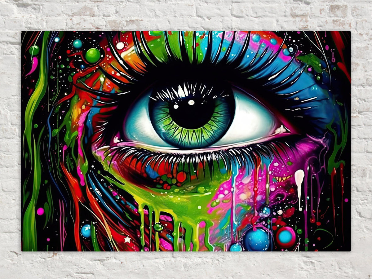 Cosmic Gaze Vibrant Digital Art