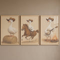 Wild West Cowboy Ducks Digital Art Trio