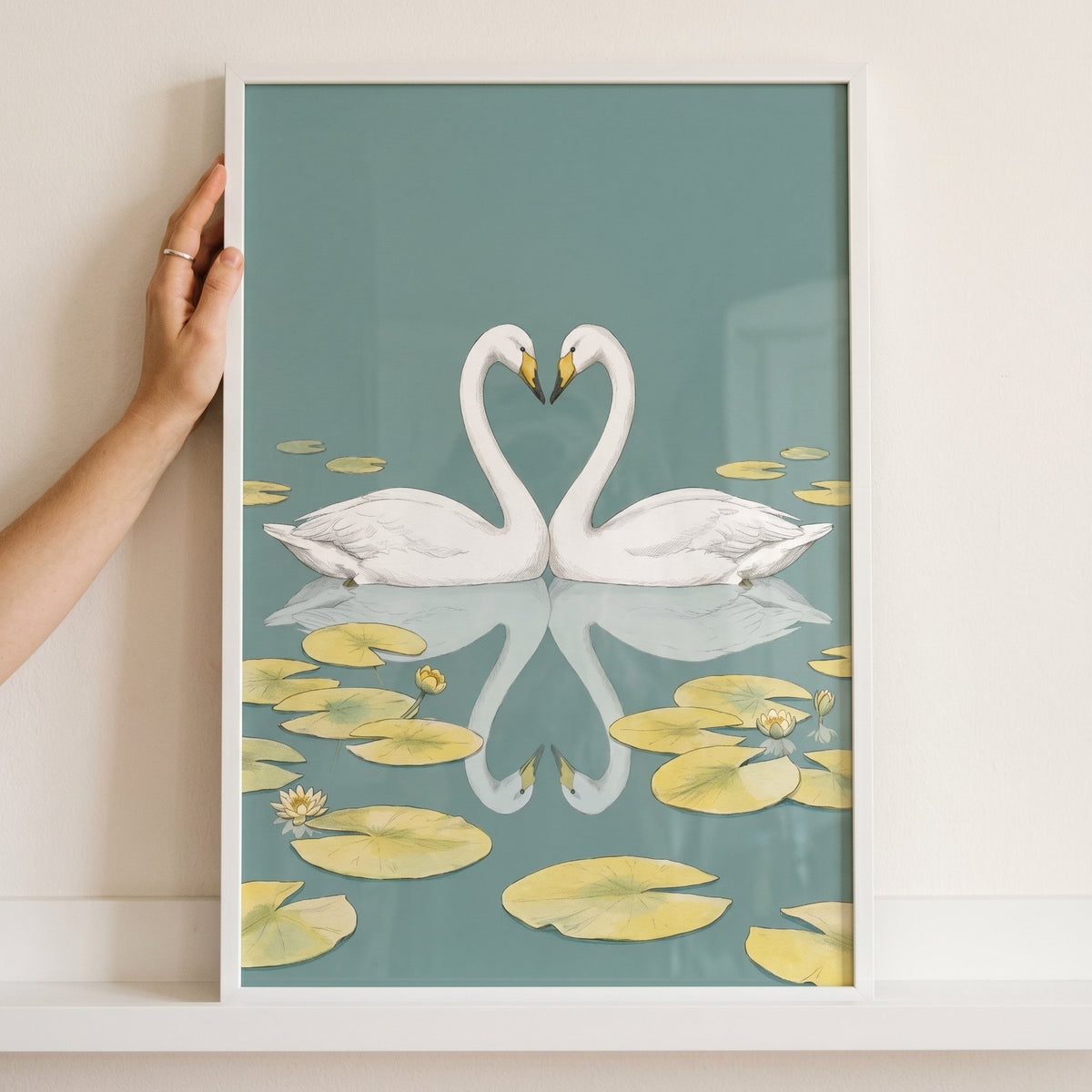 Swan Love Digital Print