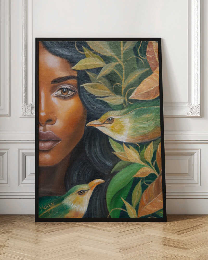 Ethereal Woman and Birds Digital Art