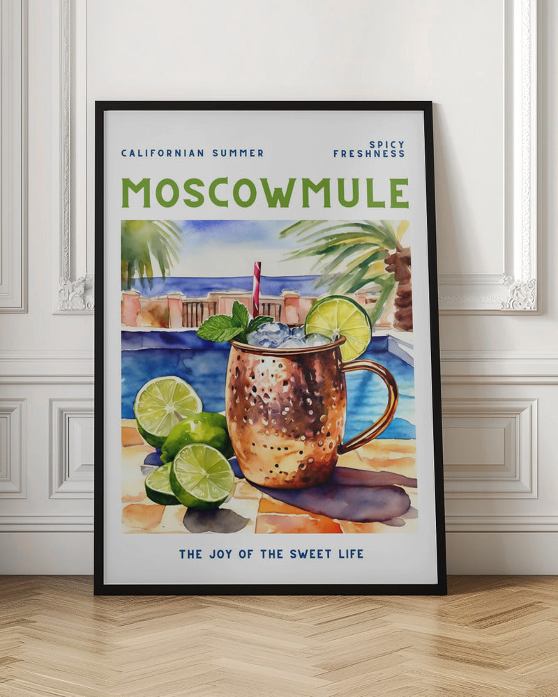Moscow Mule Cocktail Vintage Travel Poster Digital Art