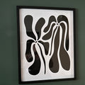 Abstract Black and White Botanical Digital Art Print