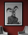 Dapper Ram in Sweater Digital Art