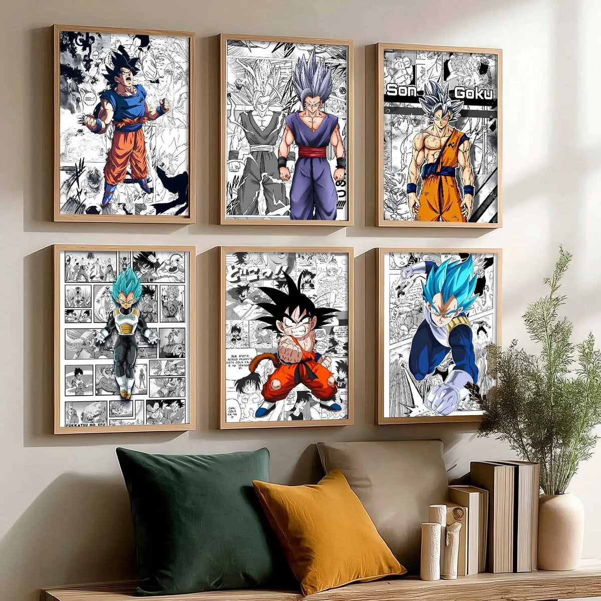 Anime Manga Hero Wall Art Set