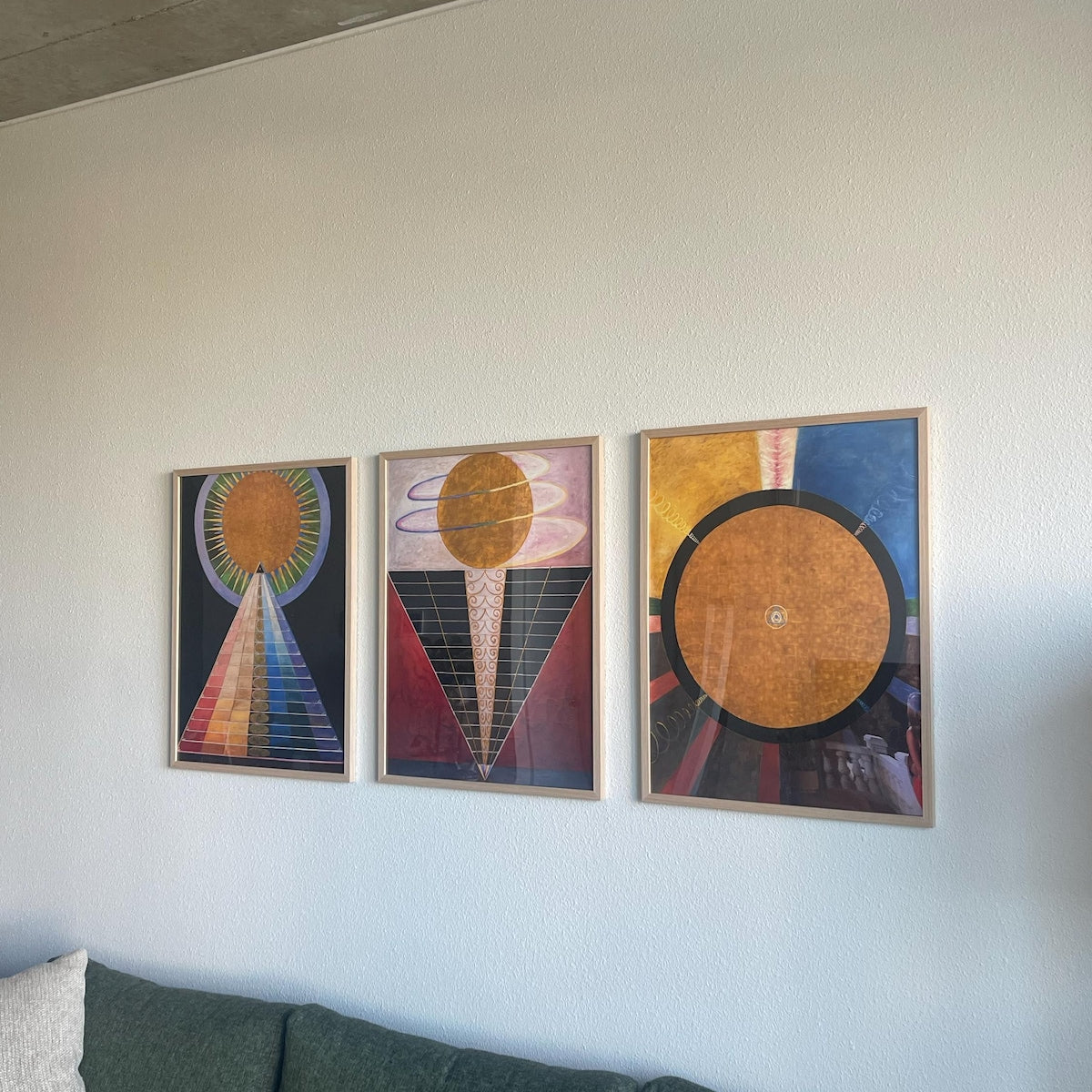 Celestial Geometries Triptych Digital Art