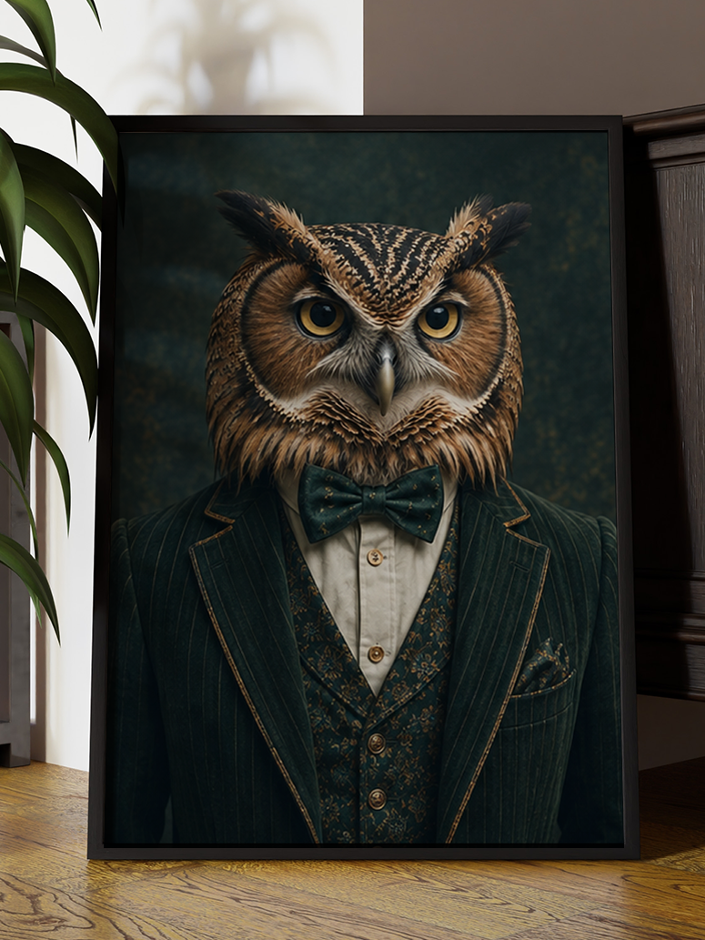 Gentleman Owl Digital Art