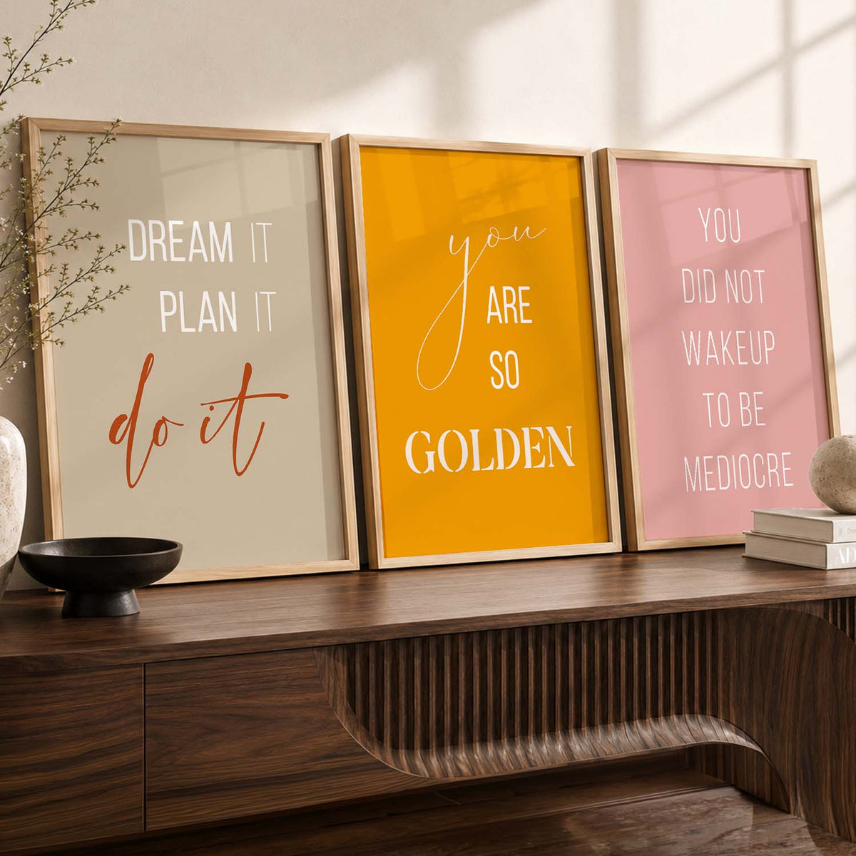 Motivational Quote Typography Digital Trio