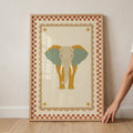 Retro Elephant Circus Digital Art Print