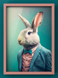 Dapper Rabbit Portrait Digital Art