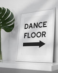 Dance Floor Directional Typography Digital Art