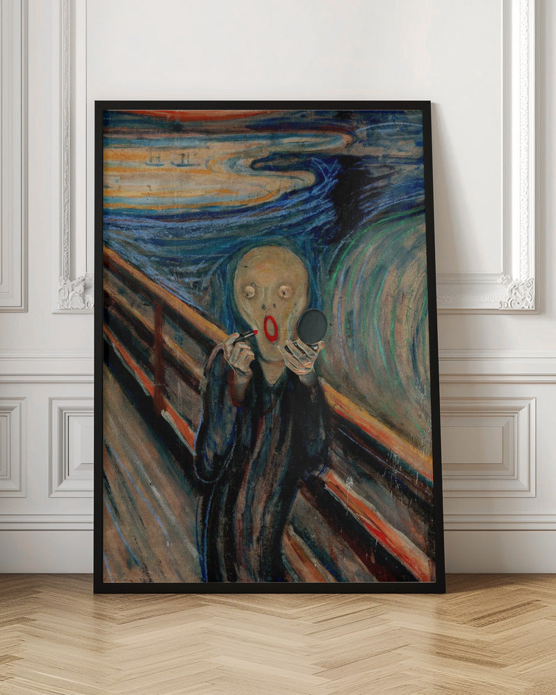 The Scream Makeup Parody Digital Art