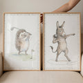 Whimsical Sports Animals Digital Art Prints