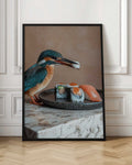 Kingfisher Enjoying Sushi Digital Artwork