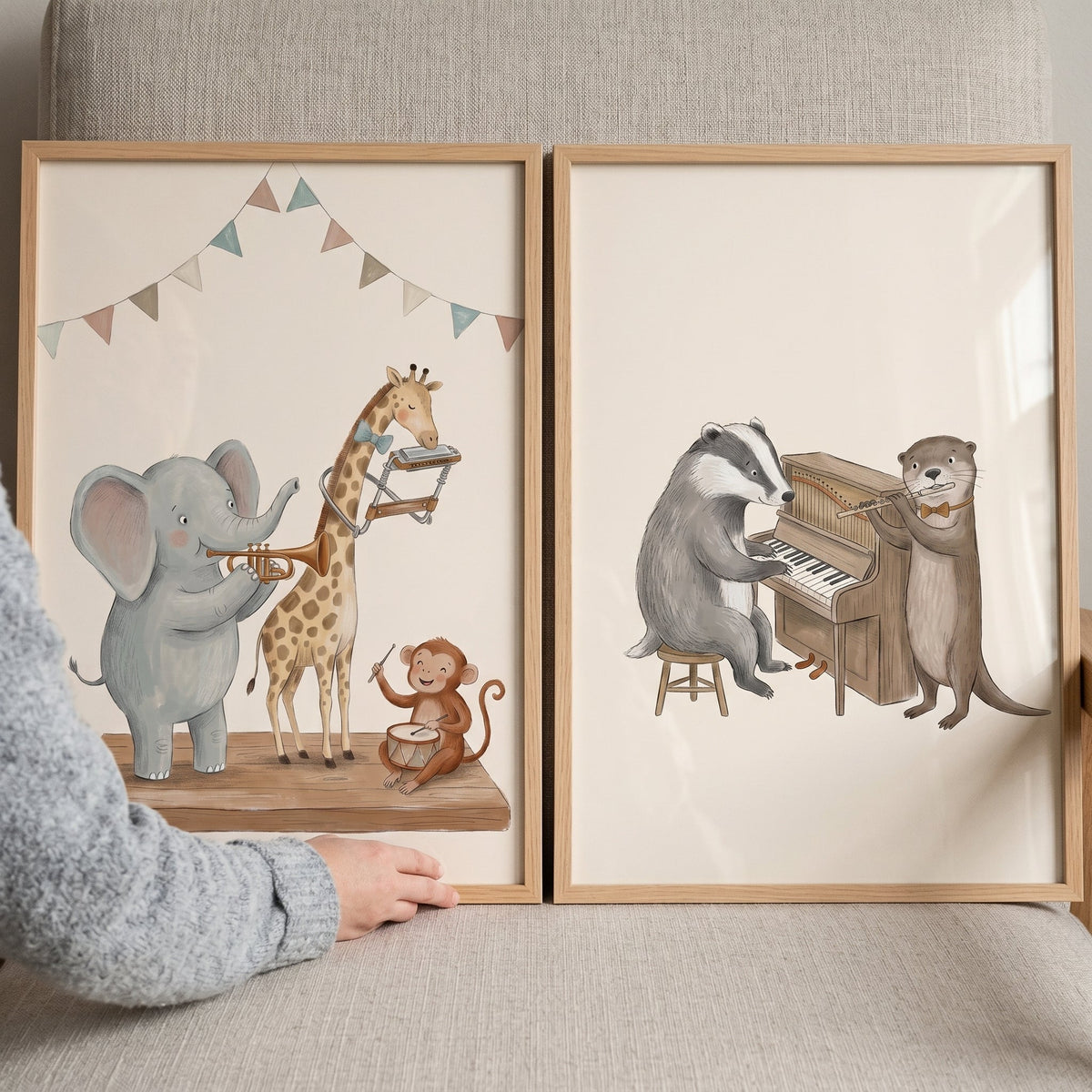 Charming Woodland Animal Band Digital Art Set