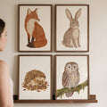Charming Woodland Animals Digital Art Print Set