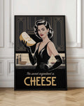 The Secret Ingredient is Cheese Vintage Kitchen Art