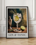 Gin and Tonic Cocktail Bar Cart Digital Art