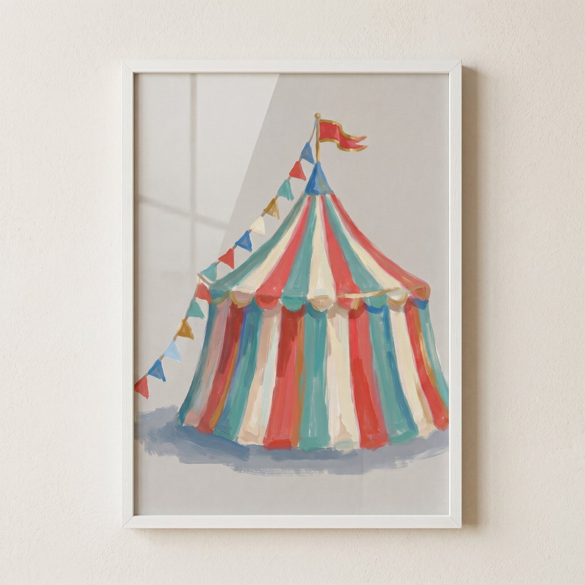 Vintage Carnival Tent Digital Artwork
