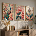 Charming Botanical and Architectural Digital Art Trio