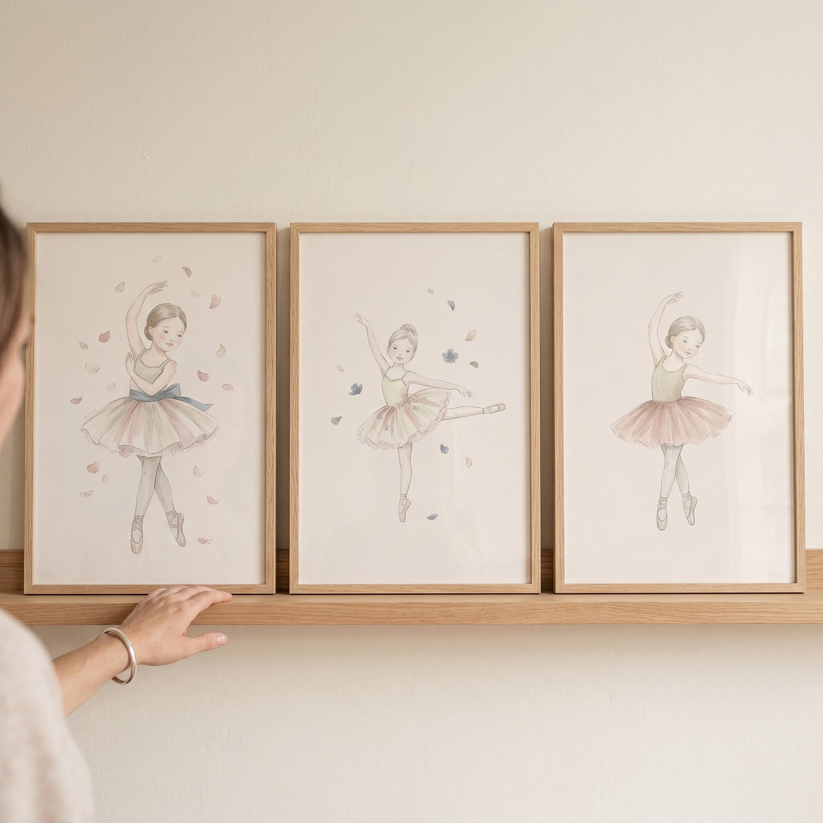 Watercolor Ballerina Trio Digital Art