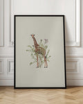 Giraffe Among Foliage Digital Art