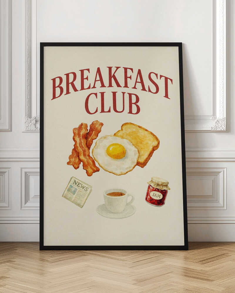 Breakfast Club Vintage Food Poster Digital Download