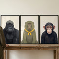 Dapper Primates Trio Digital Artwork