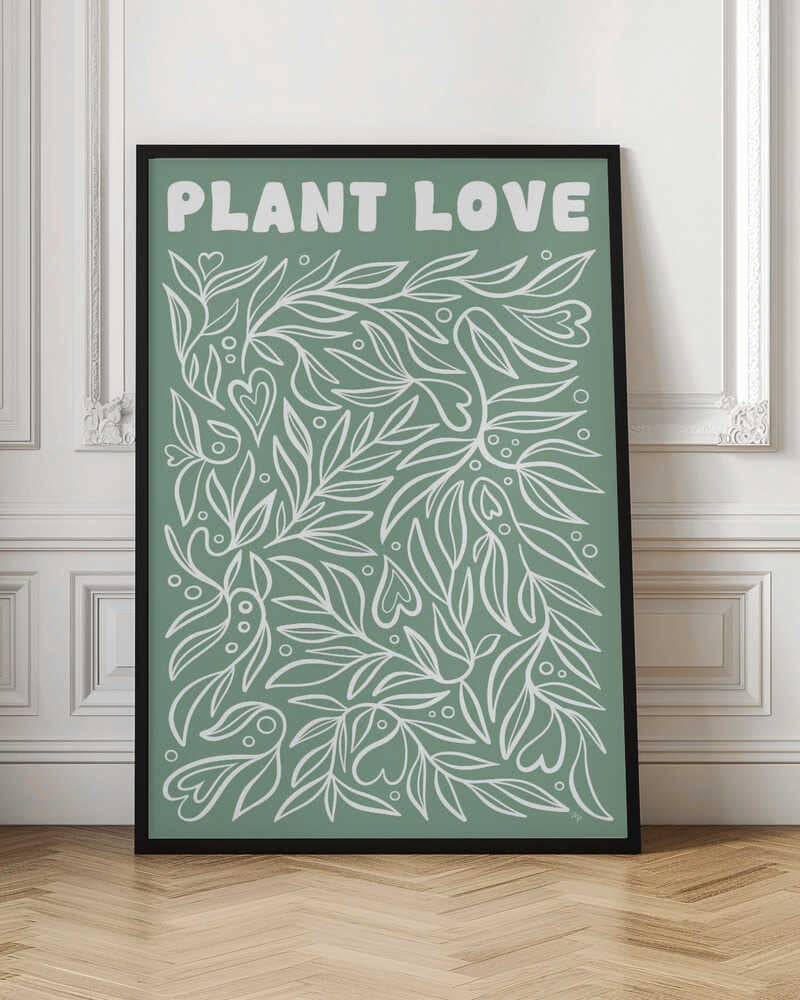 Plant Love Botanical Typography Digital Art