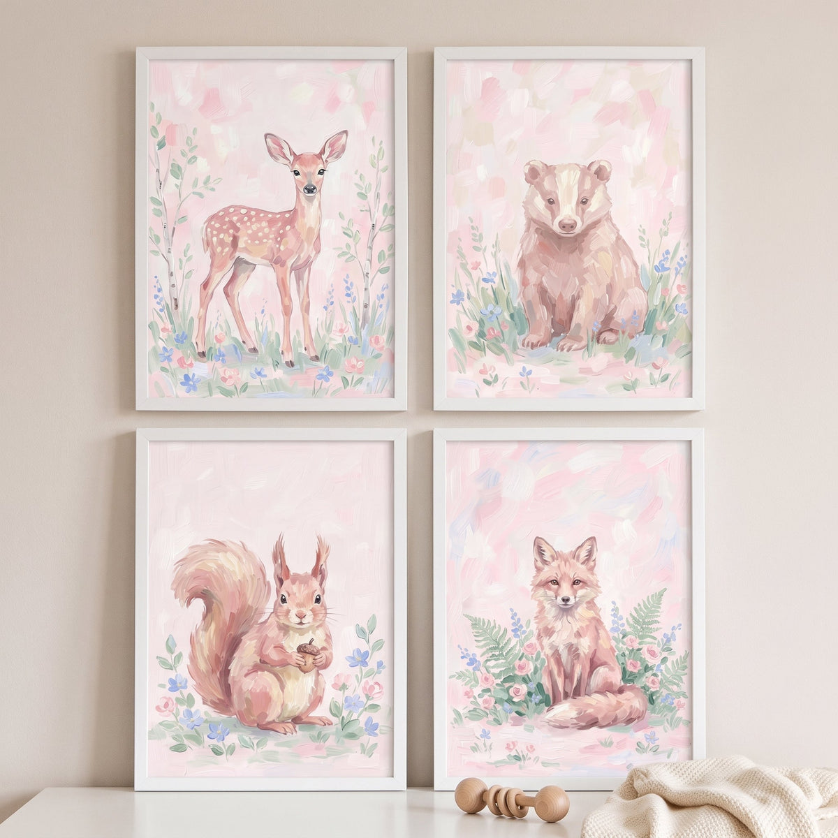 Whimsical Woodland Animals Digital Art Set