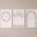Christian Floral Scripture Triptych Digital Print Set