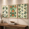 Tropical Lotus Oasis Triptych
