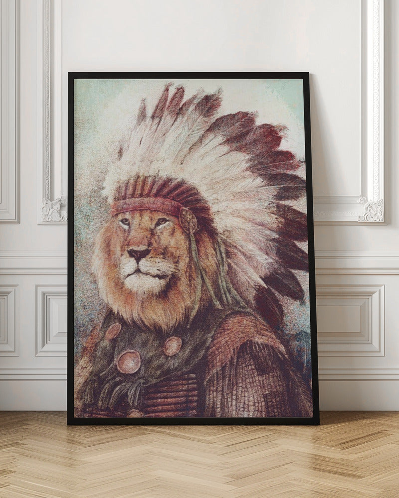 Majestic Lion Chief Digital Art