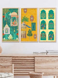 Mughal Heritage Triptych Digital Artwork