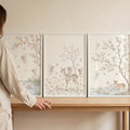 Enchanted Woodland Fairies Triptych Digital Artwork