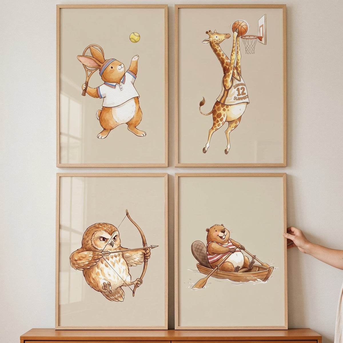 Sporty Woodland Animals Digital Art Bundle