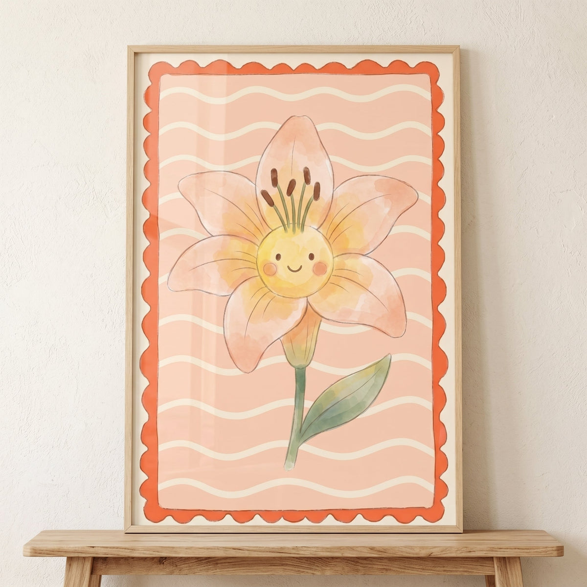 Happy Flower Watercolor Digital Print