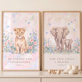 Safari Animals Nursery Bible Verse Digital Art Set